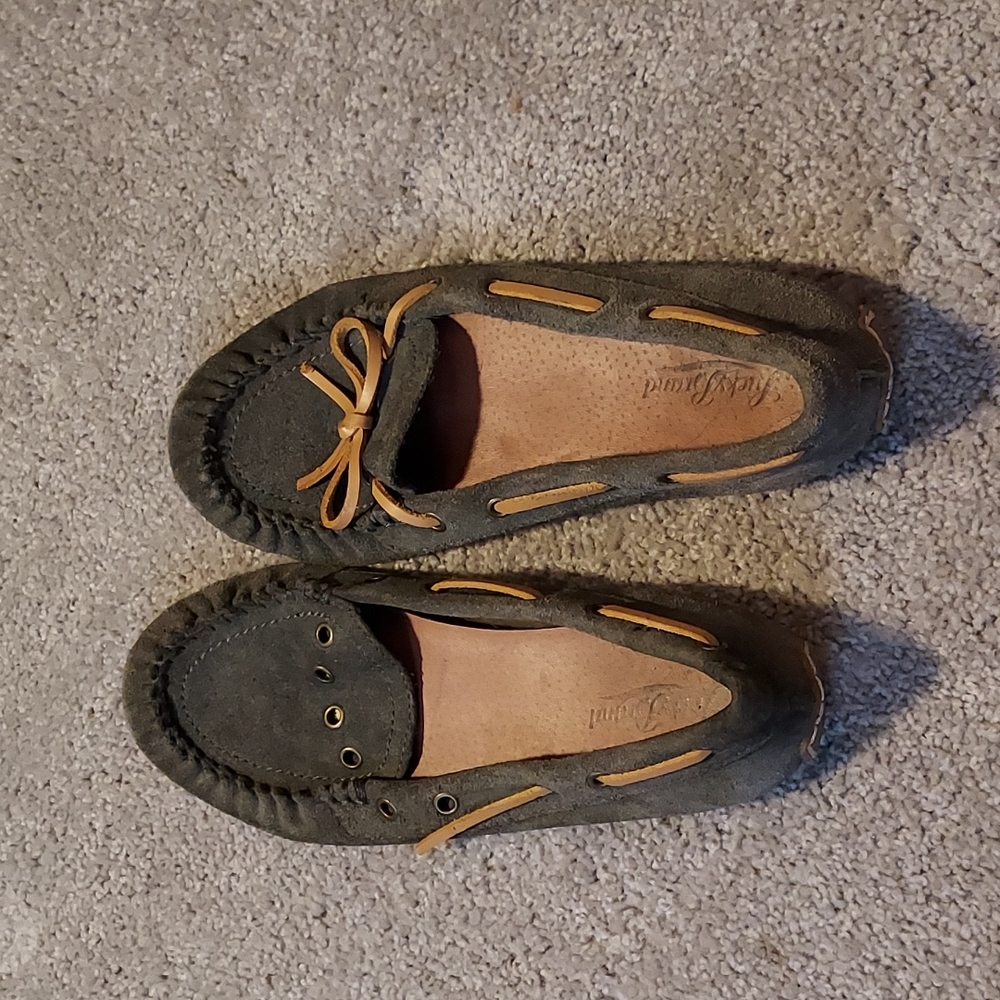 Lucky Brand Grey Leather 8 Moccasins